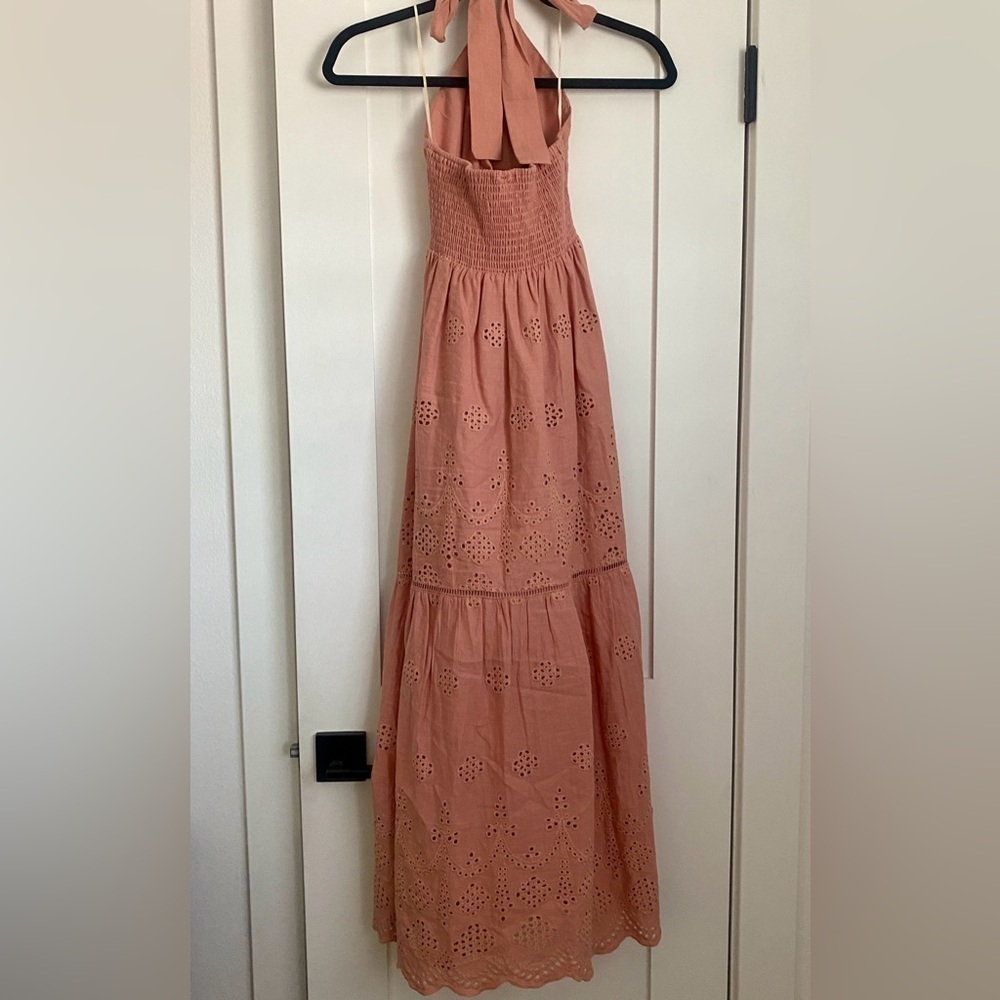 Intermix Kivari Cassidy Eyelet Halter Maxi Dress - Picture 4 of 8